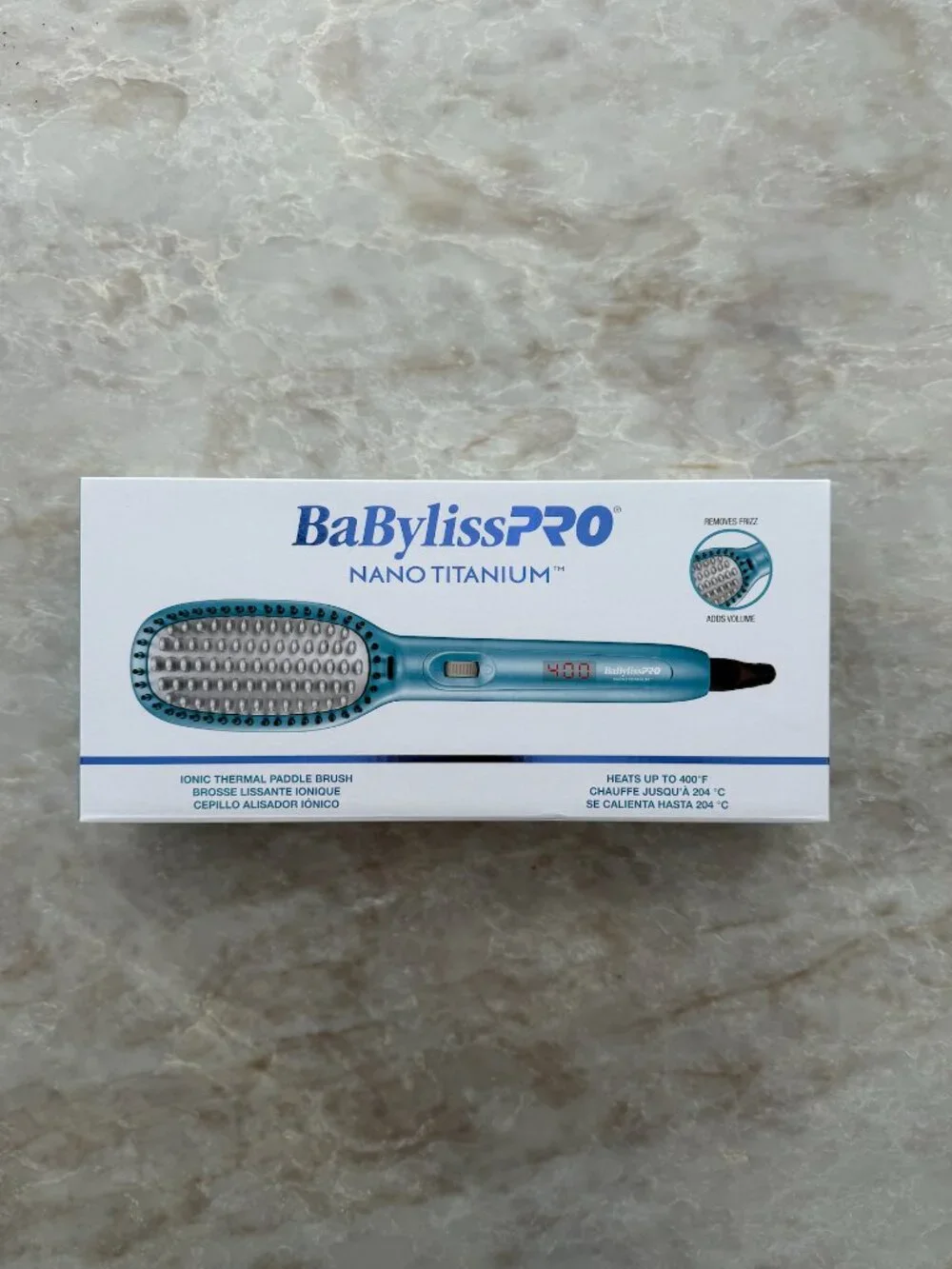 Share BaBylissPRO Nano Titanium Ionic Thermal Paddle Brush – Heats Up to 400°F